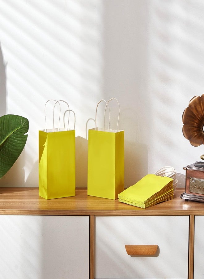 SUNCOLOR 12-Pack 8" Yellow Gift Bags with Handles - Small Party Favor Bags for Birthday, Wedding, Holiday, and Events - Image 5