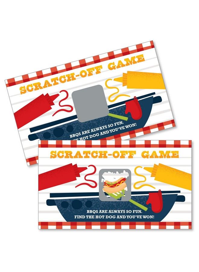 Big Dot of Happiness Fire Up The Grill Summer Bbq Picnic Party Game Scratch Off Cards 22 Count  - Image 1