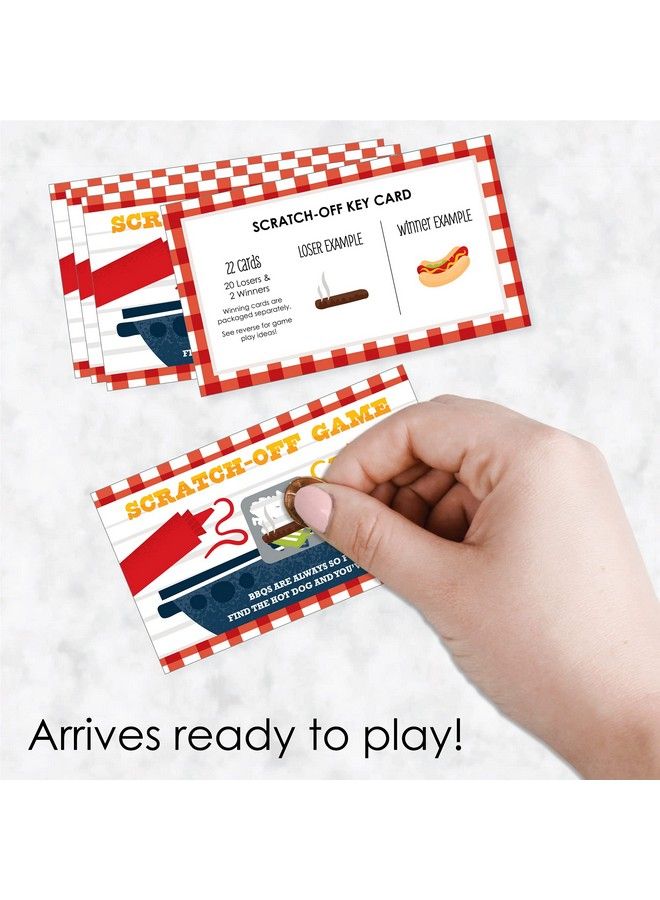 Big Dot of Happiness Fire Up The Grill Summer Bbq Picnic Party Game Scratch Off Cards 22 Count  - Image 3