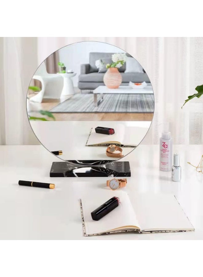 12'' Round Self Adhesive Circle Glass Mirror HD Large Makeup Mirror Frameless Decoration Wall Mirror for Bathroom, Bedroom, Living Room, Door etc - Image 4