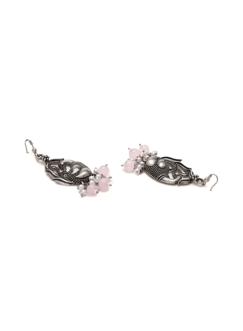 Priyaasi Contemporary Oxidised Drop Earrings