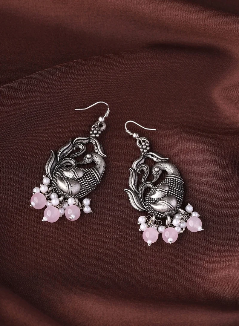 Priyaasi Contemporary Oxidised Drop Earrings