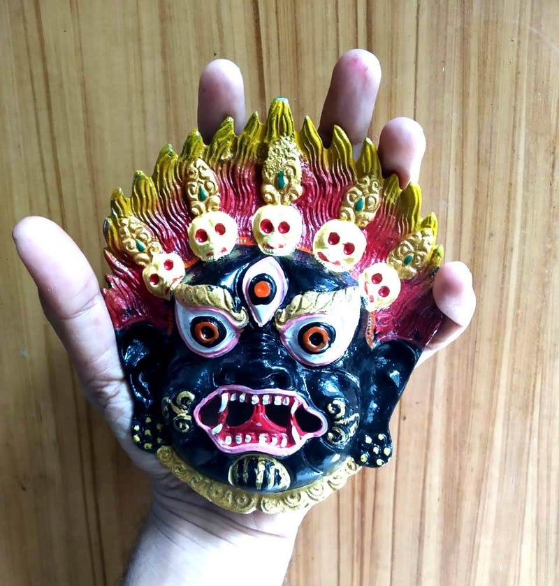 Gellon Mahakaal Face Mask Wall Hanging Nazar Battu, Protect Your Home Shop & Office Entrance (Pack Of 1) (pack of 1) (pack of 1) - Image 4