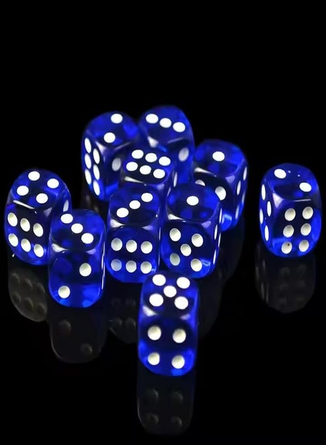ISHARAA Six Sided 16mm Multicolour Transparent Nevy Blue & Orange Colour Combo Dice for Ludo, Maths Learning, (2 Colour Combo Dice Set) Pack of 18pcs - Image 3