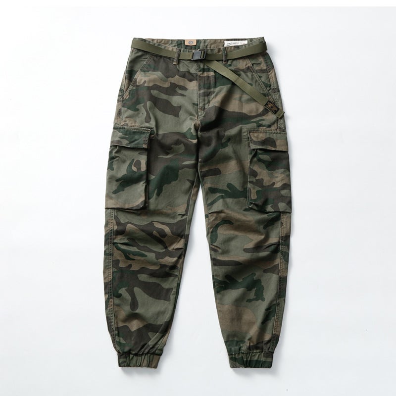 Gddqsdc Tough Guy Camouflage Tactical Cargo Pants for Men and Women, American Retro Casual Jogger Pants, Trendy Spring Thickened and Wear-Resistant - Image 1