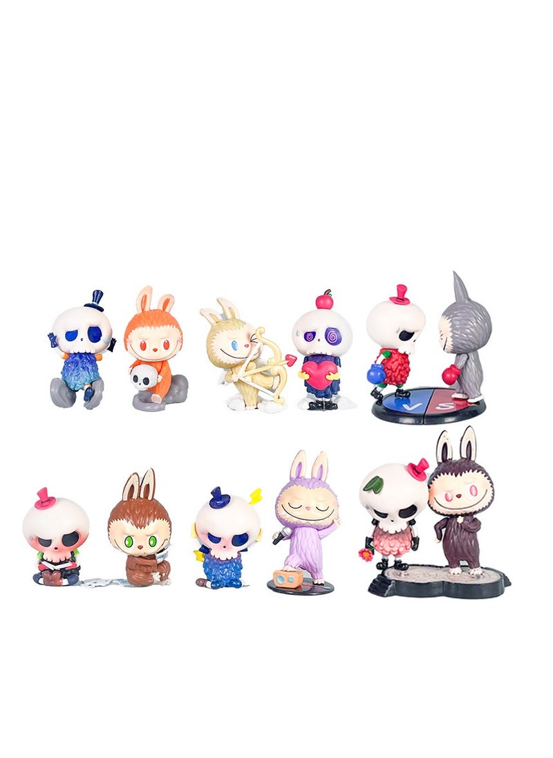 POP MART 12 pcs  POP MART THE MONSTERS labubu Figure Toys For Fans  Series Figures Model Birthday Cake Toppers  - Image 1