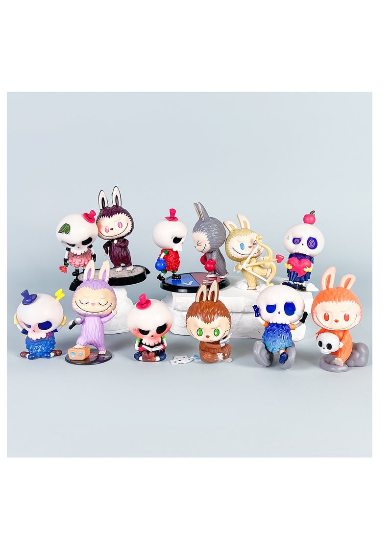 POP MART 12 pcs  POP MART THE MONSTERS labubu Figure Toys For Fans  Series Figures Model Birthday Cake Toppers  - Image 2