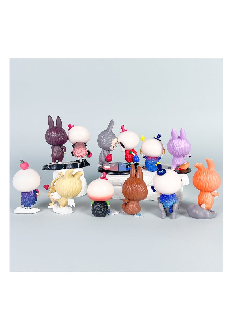 POP MART 12 pcs  POP MART THE MONSTERS labubu Figure Toys For Fans  Series Figures Model Birthday Cake Toppers  - Image 3