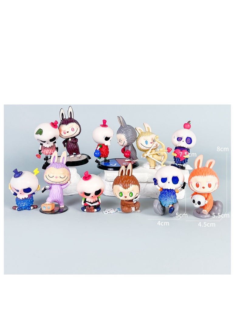 POP MART 12 pcs  POP MART THE MONSTERS labubu Figure Toys For Fans  Series Figures Model Birthday Cake Toppers  - Image 4