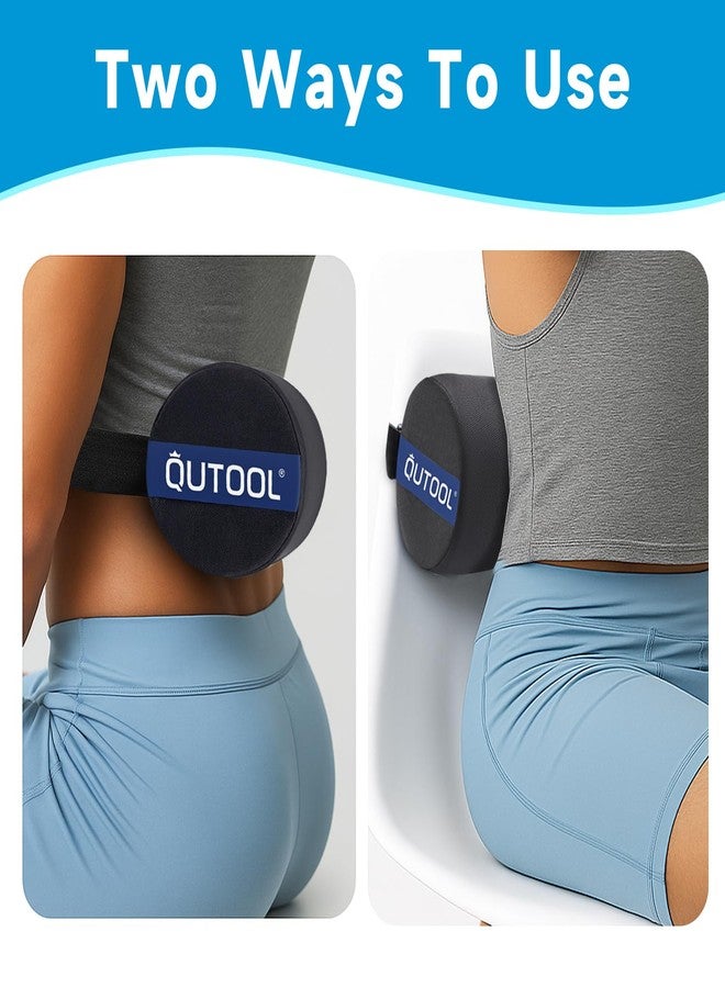 QUTOOL Lumbar Roll, Lumbar Support Pillow for Office Chair with Upgraded Strap,Office Desk Car Accessories Supplies, Back Pain Relief & Improving Posture, Chair Pillow with Washable Cover-Black, Middle Soft - Image 5