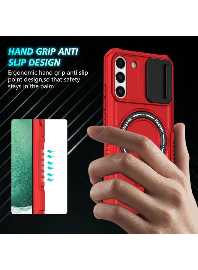 S-TOP Case For Samsung Galaxy S22+ 5G Sliding Camshield Magsafe Holder TPU Hybrid PC Phone Case - Image 2