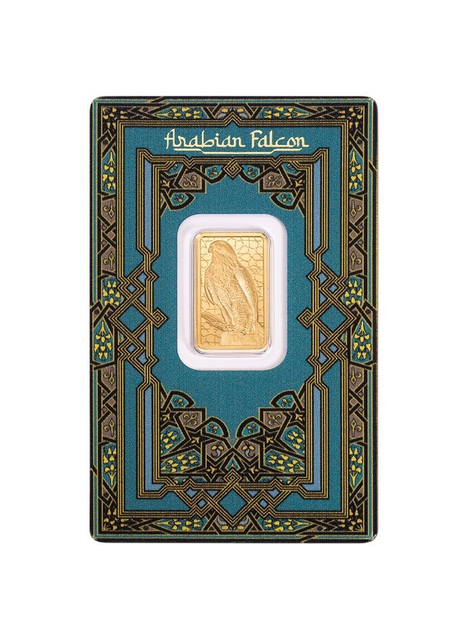 PAMP  Arabian Falcon 5g Pure Gold Bar with Pendant Frame, 999.9 Fine Gold - Image 2