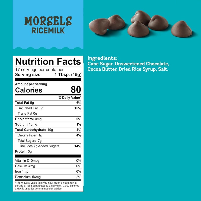 Enjoy Life Ricemilk Baking Morsels - Dairy Free, Gluten Free, Vegan Chocolate Chips, 9 oz - Image 2
