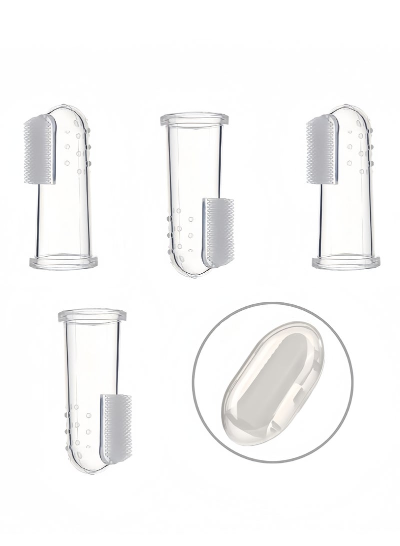 4 PCS  Silicone Fingertip Toothbrush, Baby Teeth Special Toothbrush, Children's Soft Bristle Training Toothbrush, Contains Individual Packaging Box,4 Count - Image 2