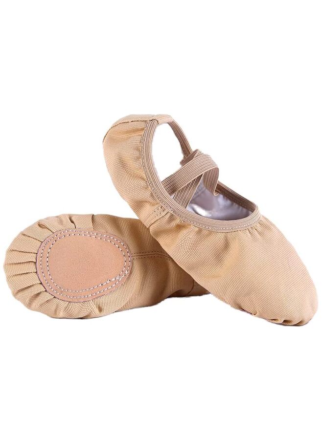 Generic Girls Ballet Practice Shoes, Yoga Shoes for Dancing ?Ballet camel color, 11 Little Kid or adult? Ballet Practice Shoes, Yoga Shoes for Dancing - Image 1