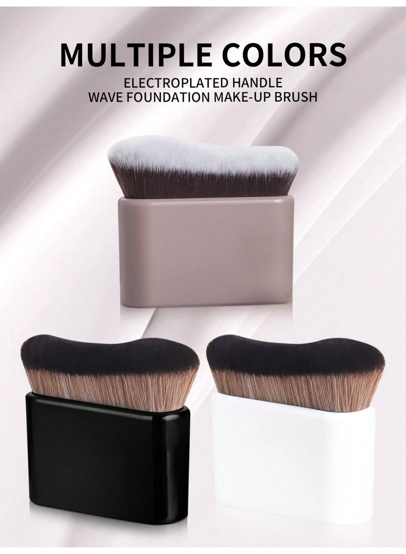 عام فرشاة مكياج DGSENPI الفاخرة ذات السطح المسطح، شعيرات صناعية فائقة الكثافة لكريم الأساس السائل والكريمي بدون خطوط، مقبض غير لامع مريح - Image 3