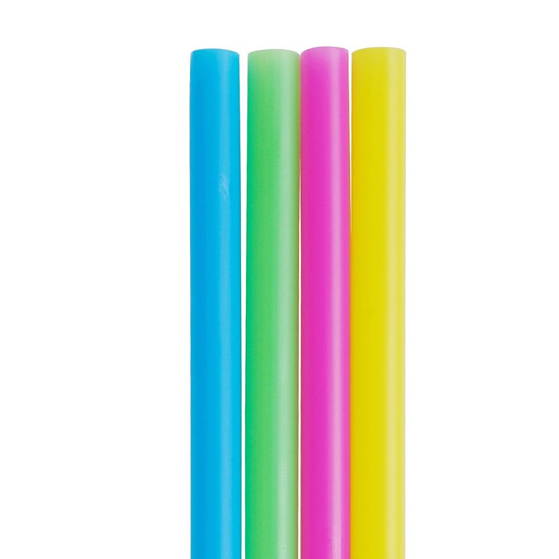 ALINK 100 Extra Large Plastic Bubble Tea Smoothie Straws, 1/2" Wide X 8 1/2" Long Boba Straws - Image 2