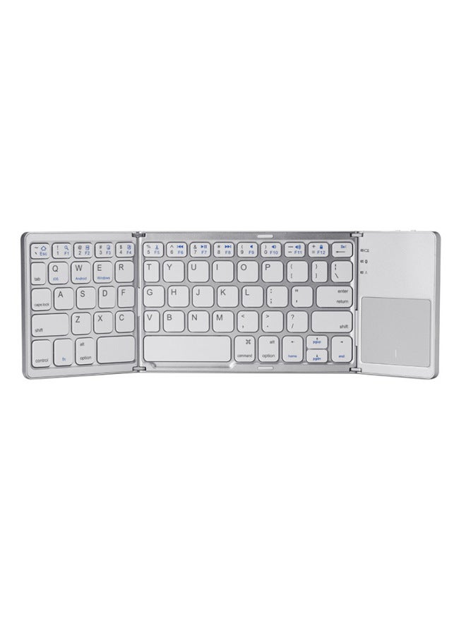 Neutral Fold Ultra-thin Wireless Bluetooth Keyboard Compatible With Ipad Portable Business Office With Touchpad Foldable Keyboard - Image 1