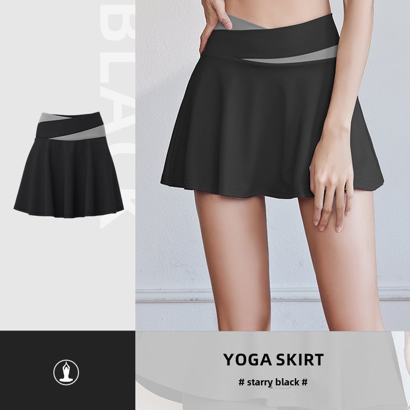 Generic Seamless Sports Skirt Anti-Exposure Fitness Running Xingyao Black - Image 1