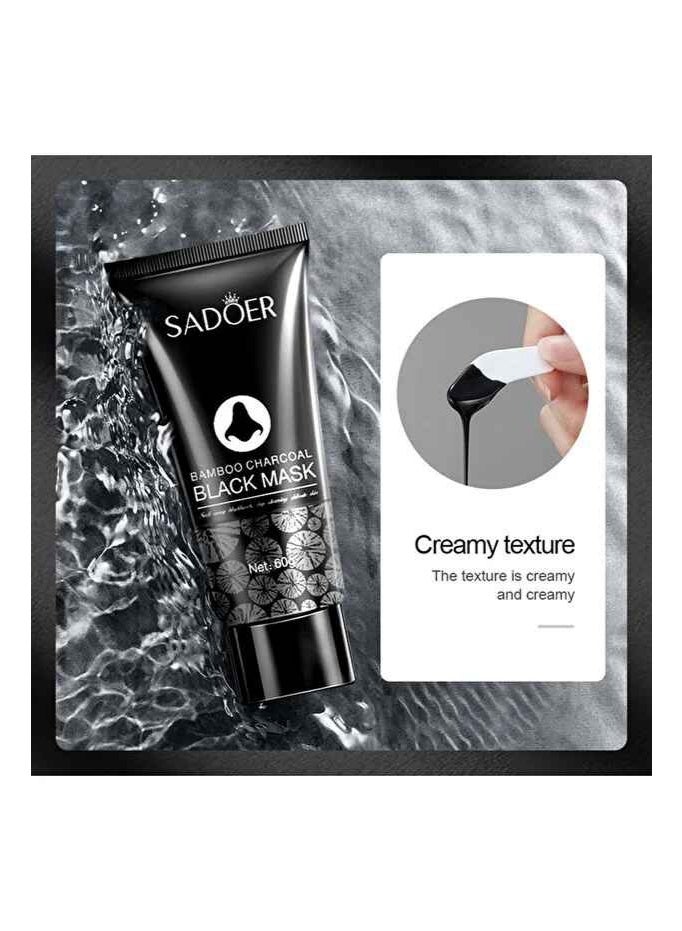 SADOER The black charcoal mask is an exfoliating mask for deep pore cleansing and removal of blackheads and acne. - Image 2