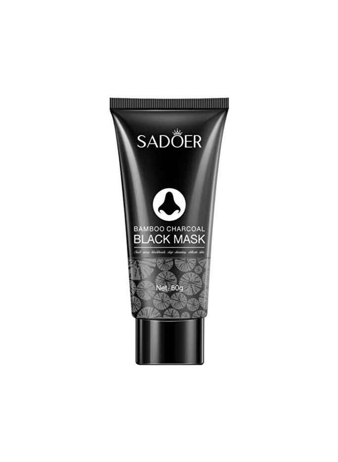 SADOER The black charcoal mask is an exfoliating mask for deep pore cleansing and removal of blackheads and acne. - Image 1