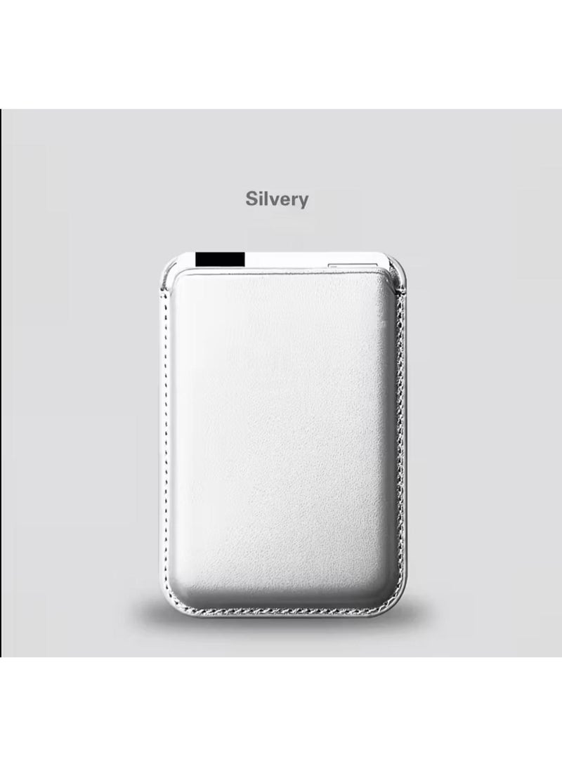Slim Magnetic Faux Leather Card Case for iPhone - Image 1