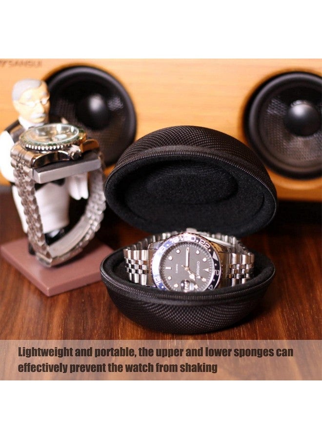 STORE 2508 Store2508 Travel Watch Case Single Storage Box for Wristwatches & Smart Watches up to 50mm, Black (Black (Pack of 2)) - Image 5