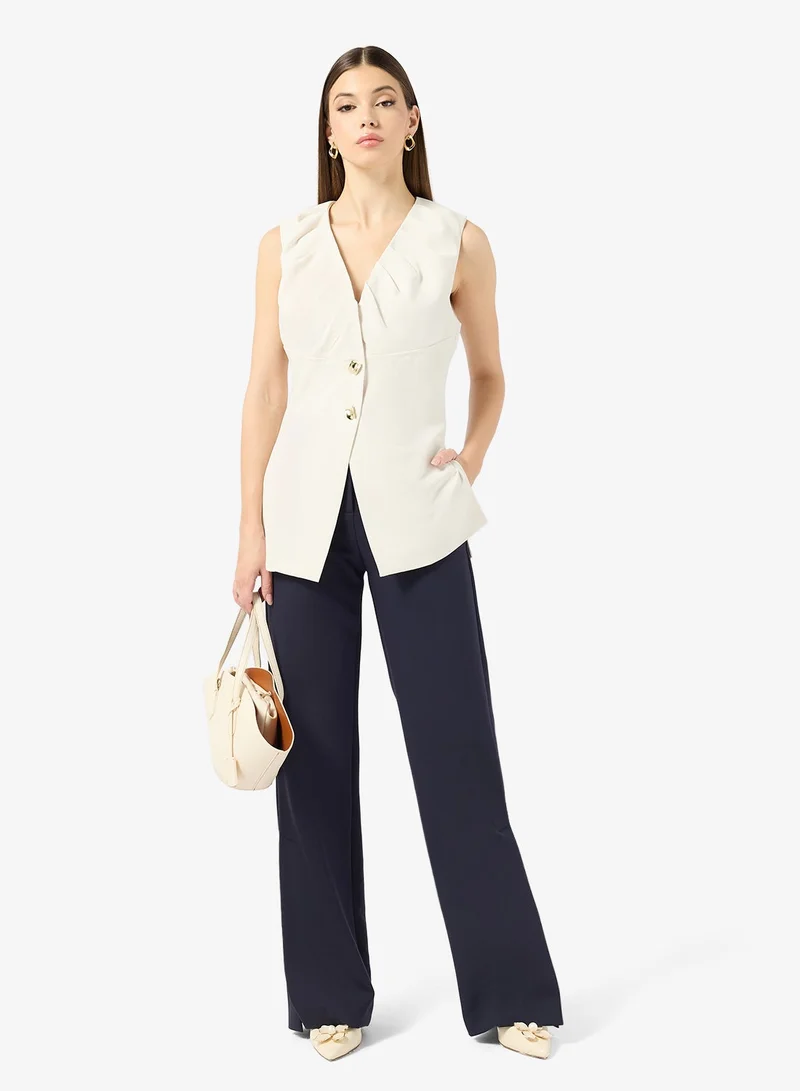 Ella  Sleevelees Top With Pleat Detail for Women | Best Price UAE