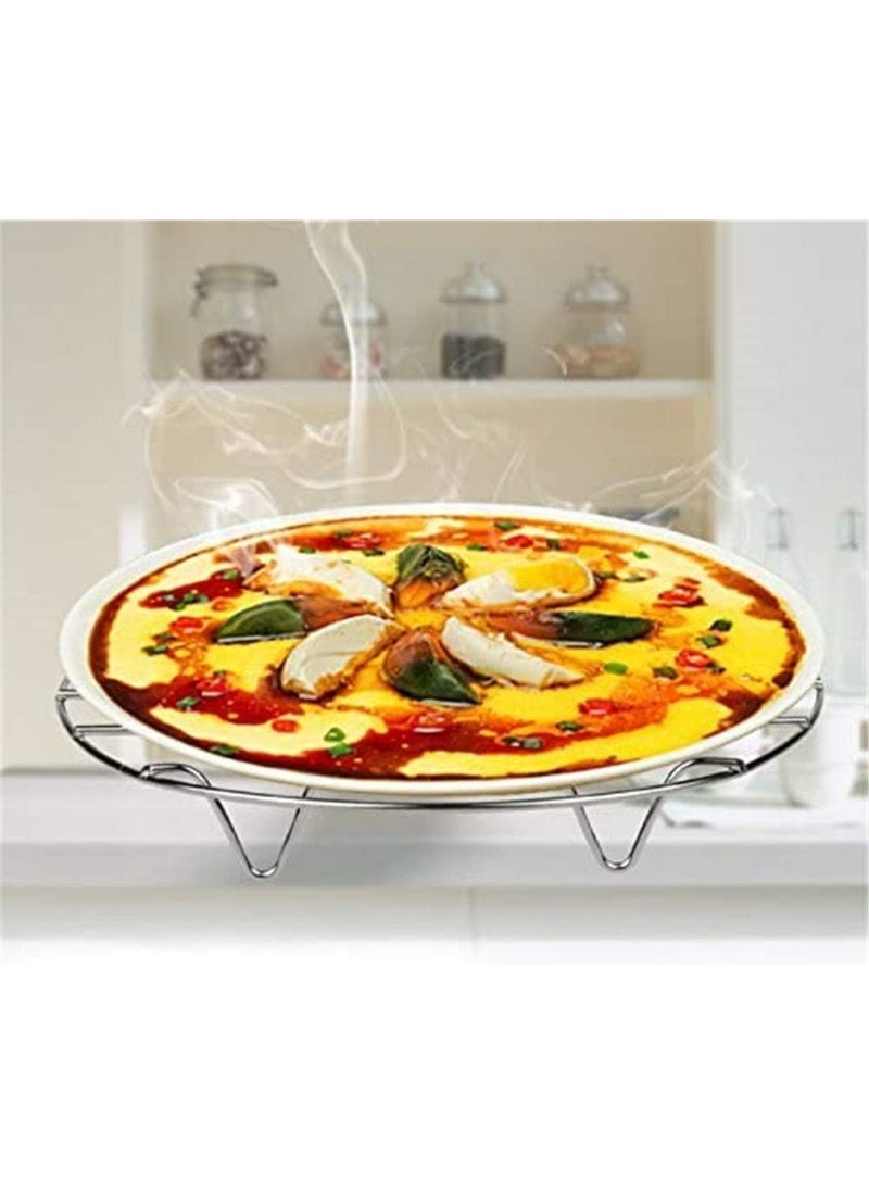 Sets Stainless Steel Round Steamer Rack and Cooling Rack Wire Baking Steaming Rack Stand for Air Fryer Instant Pot Pressure Cooker Canning(20cm x2) - Image 3