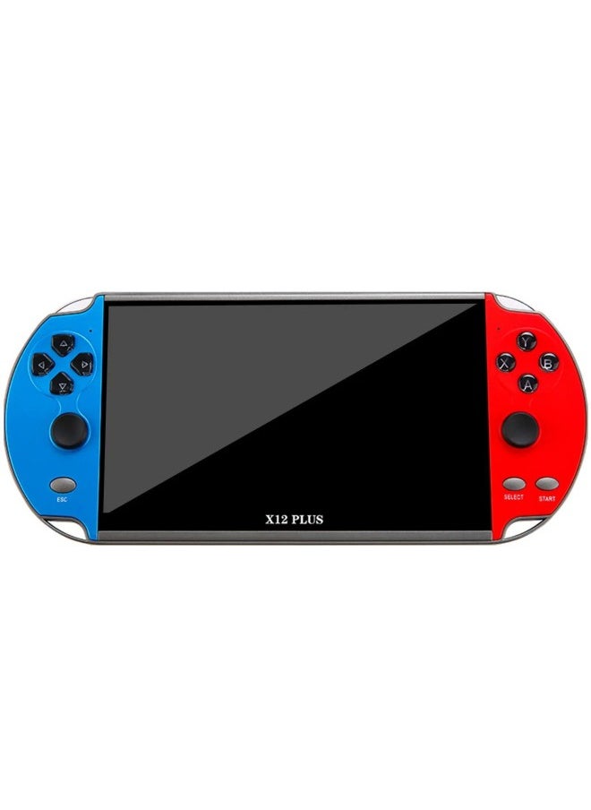 Generic 7-inch HD Large Screen X12 PLUS Double Rocker Handheld Game Machine Children's Arcade Handheld Machine Double Rocker Handheld Machine-Product Color:Blue And Red-Model:X12 Plush  - Image 5