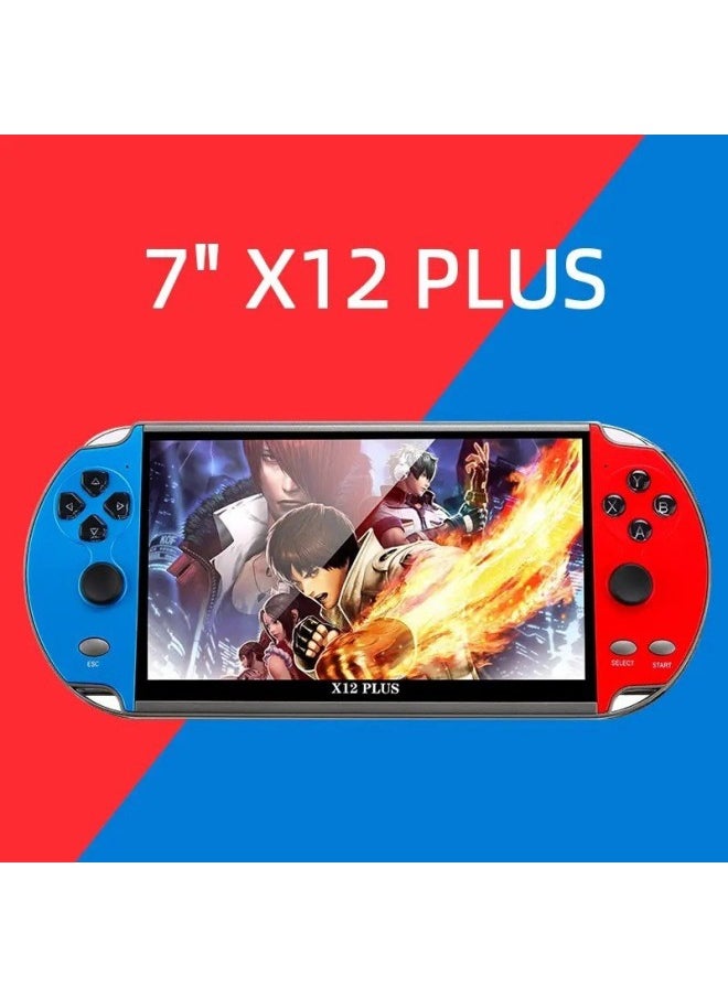 Generic 7-inch HD Large Screen X12 PLUS Double Rocker Handheld Game Machine Children's Arcade Handheld Machine Double Rocker Handheld Machine-Product Color:Blue And Red-Model:X12 Plush  - Image 2