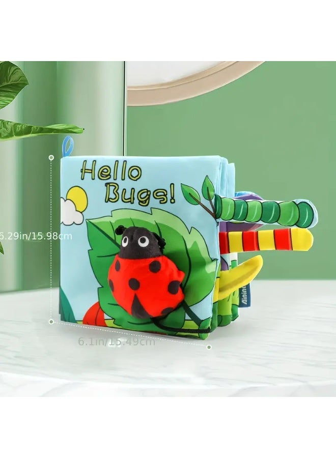 Soft Touch & Feel Crinkle Book for Infants – 3D High Contrast Educational Toy with Tropical Animal Designs, Non-Toxic Fabric, Interactive Sound and Movement, Perfect for Tummy Time, Bath Time, and Baby Shower Gift for Boys & Girls 0-36 Months  - Image 3
