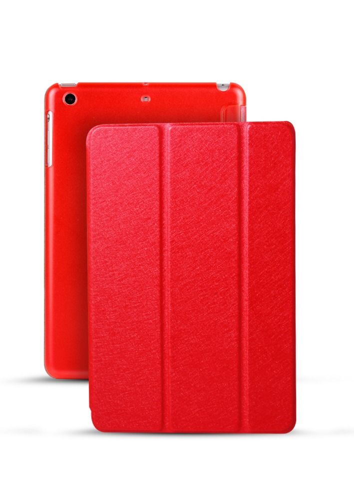 Loquat Three Fold Smart Protective Case For Red iPad