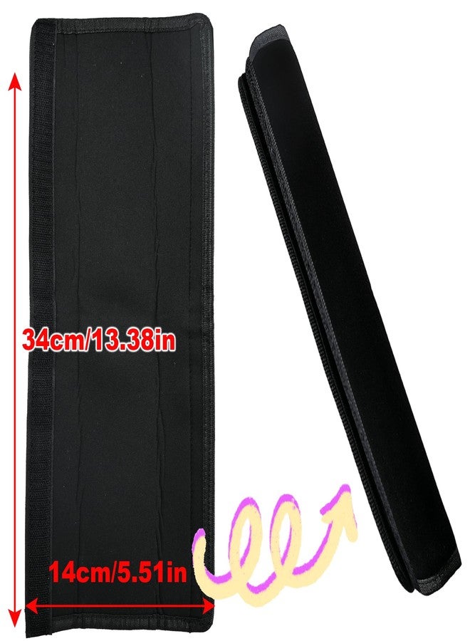Anglepingping 2 Pack 13.38 * 5.51in Armrest Handle Cover,Universal Pushchair Protector Handlebar Sleeve Bumper,Dust Proof Handle Accessories Removable Fabric Pushchair Case Grip Bar Replacement Covers(Black) - Image 2