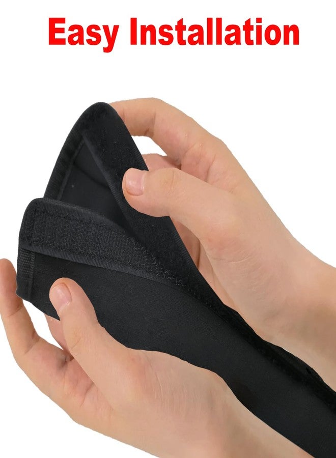 Anglepingping 2 Pack 13.38 * 5.51in Armrest Handle Cover,Universal Pushchair Protector Handlebar Sleeve Bumper,Dust Proof Handle Accessories Removable Fabric Pushchair Case Grip Bar Replacement Covers(Black) - Image 4