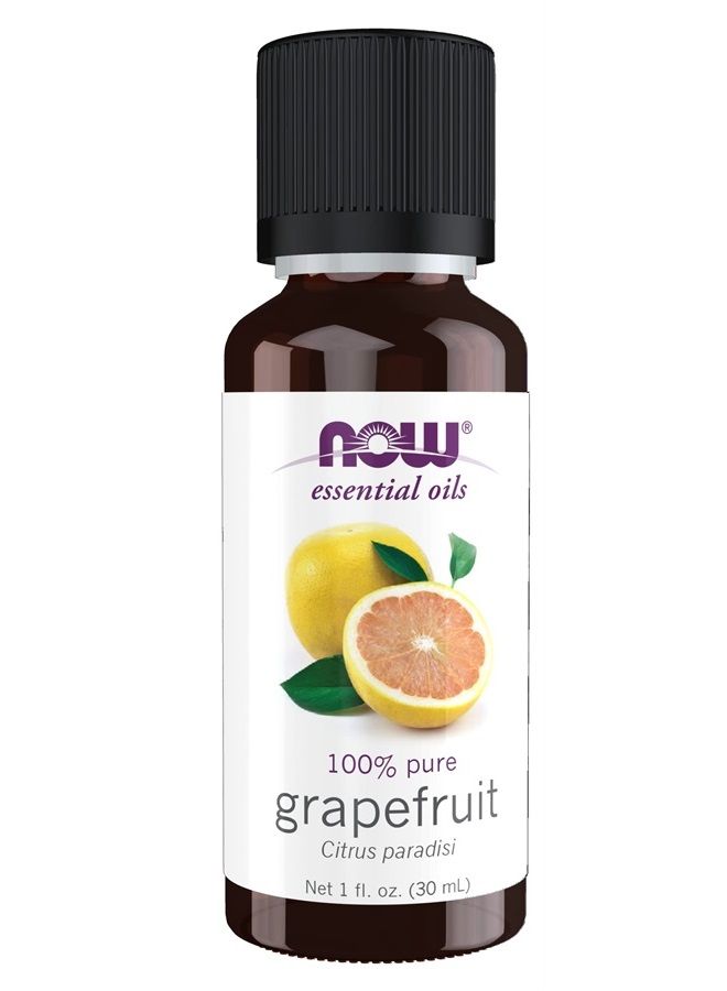 now Essential Oils, Grapefruit Oil, Sweet Citrus Aromatherapy Scent, Cold Pressed, 100% Pure, Vegan, Child Resistant Cap, 1-Ounce  - Image 1