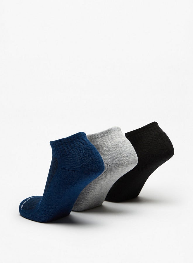 SKECHERS Logo Print Ankle Length Sports Socks - Set of 3 - Image 3