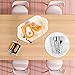 simarro Miniature Dollhouse Breakfast Accessories 46 Pcs 112 Scale Mini Toast Machine Bread Milk Eggs Cups Fruits Plates Fork Spoons Drink for Dollhouse Kitchen Scene and Cake Topper Decor - Image 3