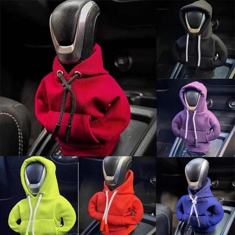 Soft Fabric Shift Knob Cover 13x12x2 cm Black Universal Fit - Comfortable Grip Slip-On Shift Knob Cover for Personalized Car Interior - Image 2