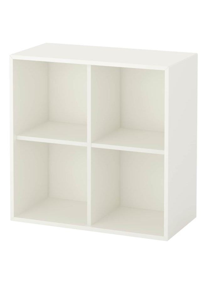 erorex - Wall Mounted Shelving Unit W 4 Comp White 70X35X70 Cm - Image 1