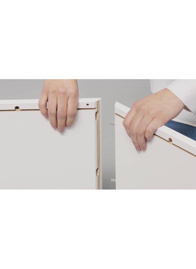 erorex - Wall Mounted Shelving Unit W 4 Comp White 70X35X70 Cm - Image 1