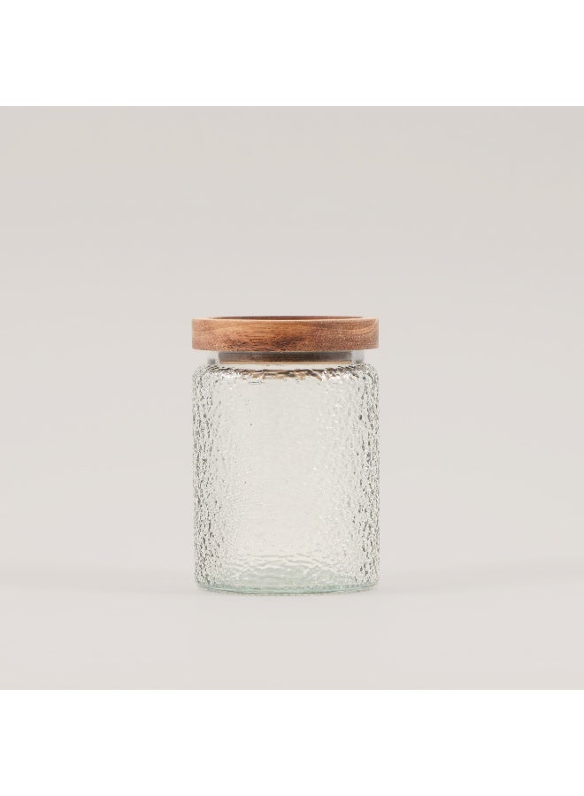 ALBERTO مجموعة 3 قطع من حاويات الزجاج مع أغطية خشبية من الأكاسيا - Image 3