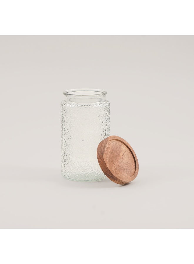 ALBERTO مجموعة 3 قطع من حاويات الزجاج مع أغطية خشبية من الأكاسيا - Image 5