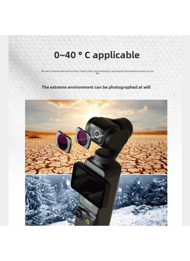 ماركة غير محددة مرآة YOPHY Yafei Dajiang DJI pocket3 بفلتر مغناطيسي للحماية من الأشعة فوق البنفسجية/مرآة مستقطبة/مرآة تعتيم - اللون: Cpl + vnd64-256 لتقليل الضوء + مرآة عريضة + أسود ناعم 1/4 + ذهبي مصقول [مجموعة من خمس قطع] + أخرى  - Image 4