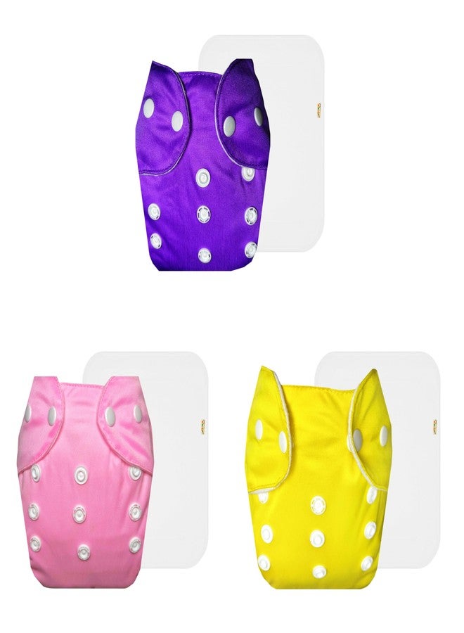 حفاضات دمبلدو لايت القماشية مع حشوة قطنية (عبوة من 3) | شعور بالجفاف والراحة | تهوية جيدة | سهلة التنظيف | مثالية للأطفال الصغار | من 3 أشهر إلى سنتين | للجنسين - Image 1