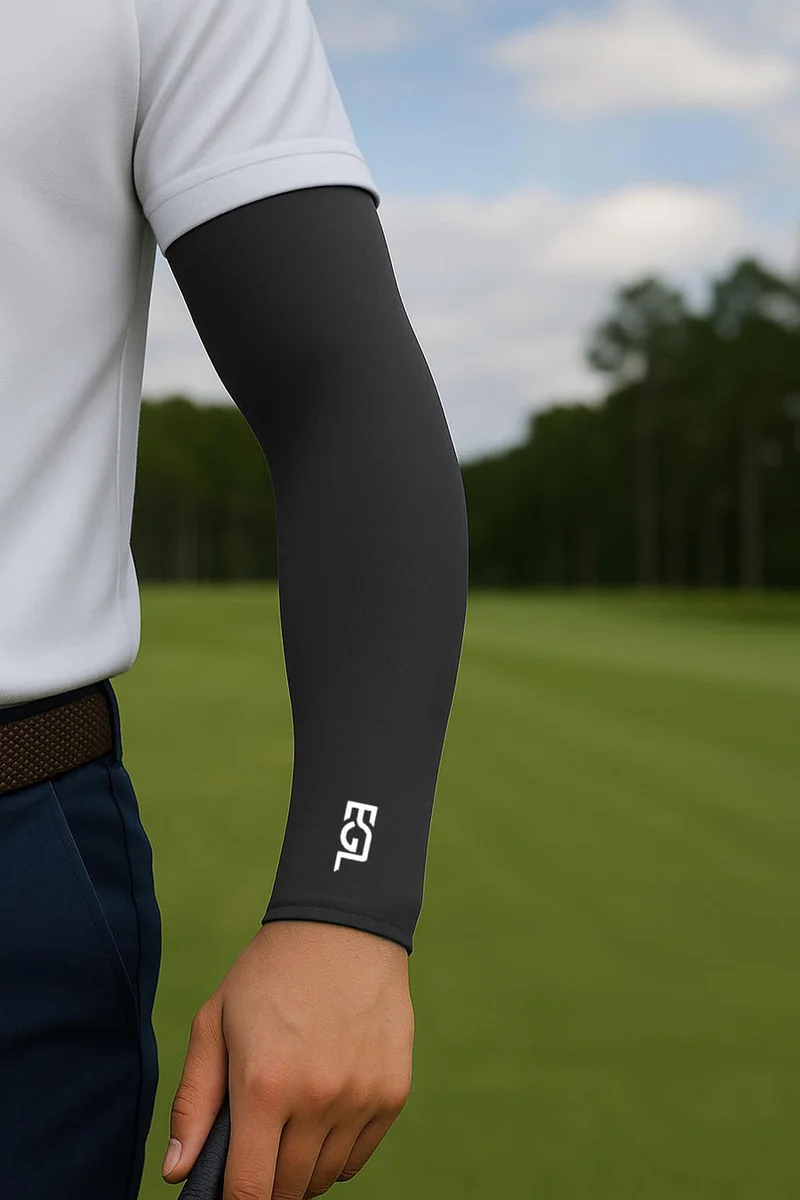 إي جي إل أكمام ذراع جولف  - أسود | حماية من الأشعة فوق البنفسجية