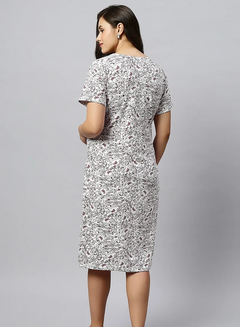 TUMMY Floral Maternity Dress