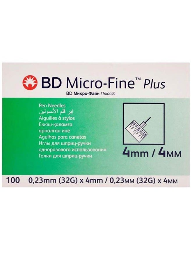 Micro-Fine Plus Insulin Pen Needle 32G X 4Mm 100 Pieces