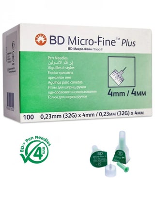 Micro-Fine Plus Insulin Pen Needle 32G X 4Mm 100 Pieces - pzsku/Z3BA2A98DC6BE76182469Z/45/1746228129/e41b4044-dd9b-4100-ab8f-14149fc646bd