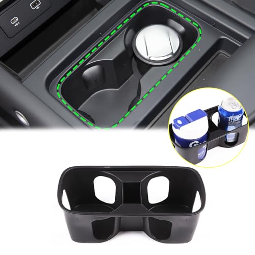 TINKI For L@nd Rover Defender Center Console Cup Holder Insert (2020-2025) - TPE Protective Tray for 130/110/90 Models | Anti-Slip Noise Reduction Shift Gear Organizer Accessory (Black(For 2022-2025+ Year)) - Image 2